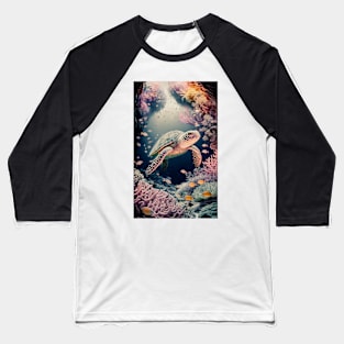 Ocean Life  - Turtle  - Coral Reef Baseball T-Shirt